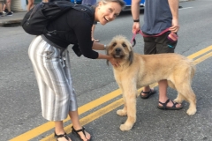 Rachel finds the best dog!