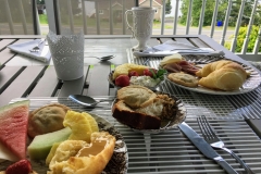Croissants hot from the oven and local Coaticook spun honey!