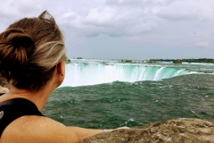 Rachel Gazing Over the Falls