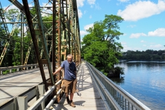 Glenn on the Connecticut River bridge just outside Brattleboro, VT